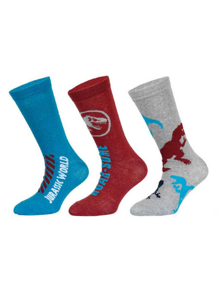 Trenýrkárna Комплект от три - детски чорапи Jurassic World многоцветни (39267/red)