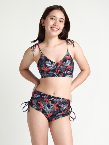 Modibodi Момичешки менструални бански костюм Modibodi Teen High Short Jungle Palm Black долна част