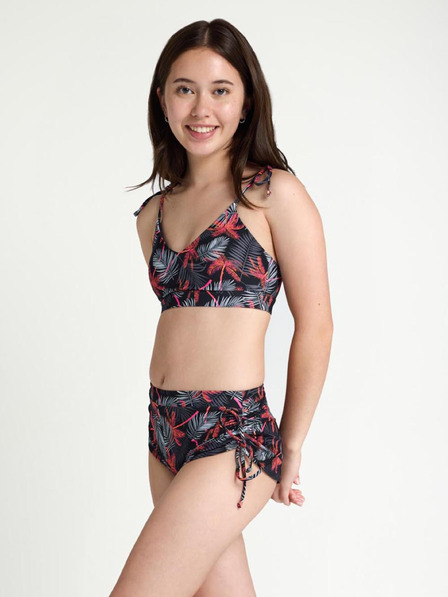 Modibodi Момичешки менструални бански костюм Modibodi Teen High Short Jungle Palm Black долна част