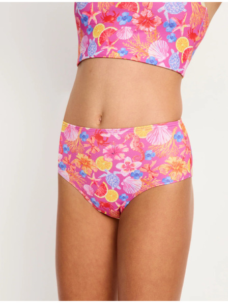 Modibodi Момичешки менструални бански костюм Modibodi Teen Swimwear Hi Waist Bikini Brief Super Tropicana Crush долна част