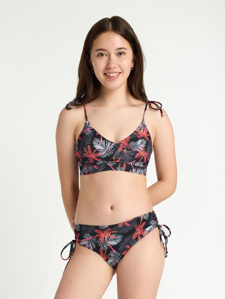 Modibodi Момичешки менструални бански костюм Modibodi Teen High Bikini Jungle Palm Black долна част