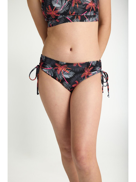 Modibodi Момичешки менструални бански костюм Modibodi Teen High Bikini Jungle Palm Black долна част