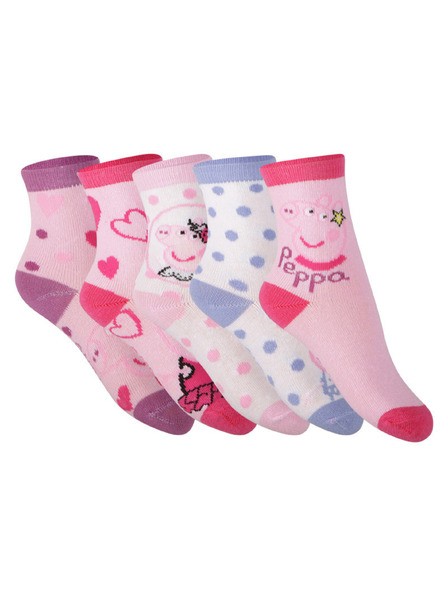 Cerdá Комплект от пет - детски чорапи Cerdá Peppa Pig многоцветни
