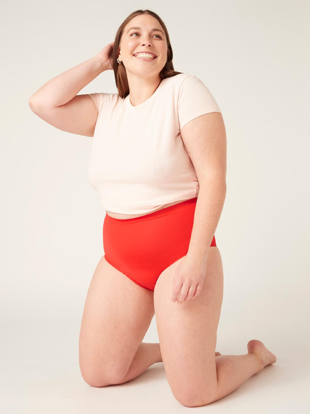 Modibodi Менструални бикини Modibodi Seamfree Full Brief Heavy-Overnight Waratah Red