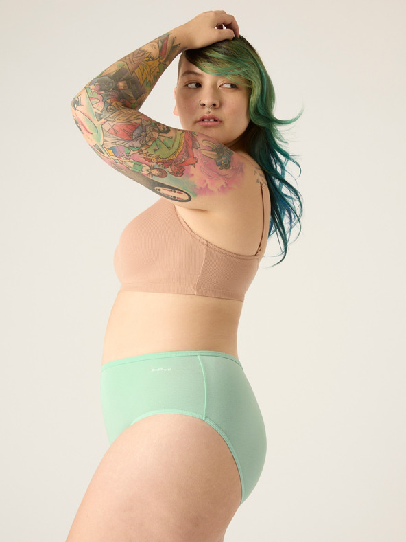 Modibodi Менструални бикини Modibodi Basic Mid-Rise Brief Moderate-Heavy Sea Spray