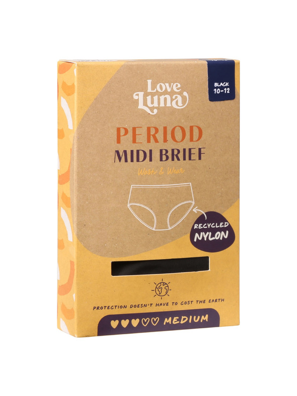 Love Luna Менструални бикини Love Luna Midi Black Eco