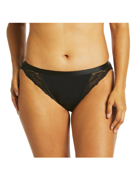 Love Luna Менструални бикини Love Luna черни LUXE Lace Midi Tanga Brief