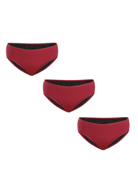 Meracus Комплект от три - Менструални бикини Meracus Timeless Burgundy Plus
