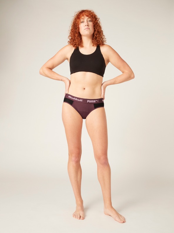 Modibodi Менструални бикини PUMA & Modibodi Active Brief Moderate-Heavy Grape