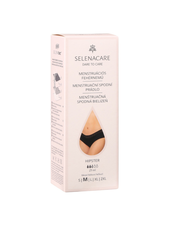 Selena Менструални бикини Selenacare Hipster черни