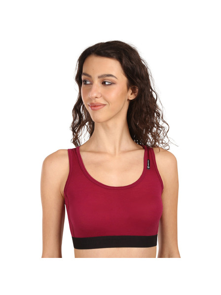 Sensor Дамски сутиен Sensor Active merino червен