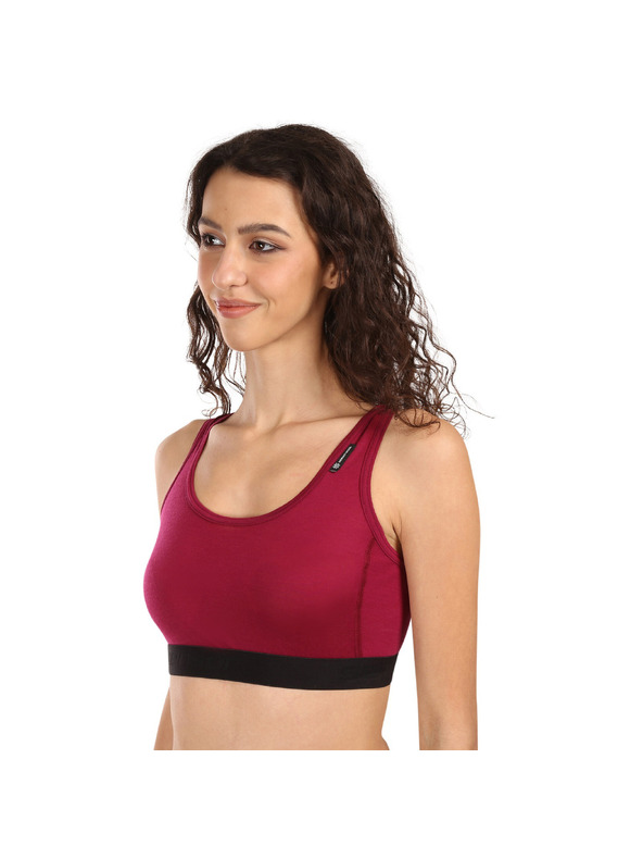 Sensor Дамски сутиен Sensor Active merino червен