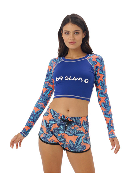 69slam Дамски шорти 69SLAM JUNGLE BLUE ELOISE