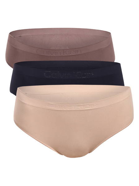 Calvin Klein Комплект от три - дамски бикини Calvin Klein без шев многоцветни