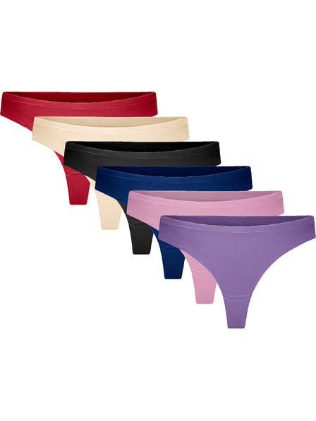Gaubert Комплект от шест - дамска танга Gaubert безшевна многоцветни