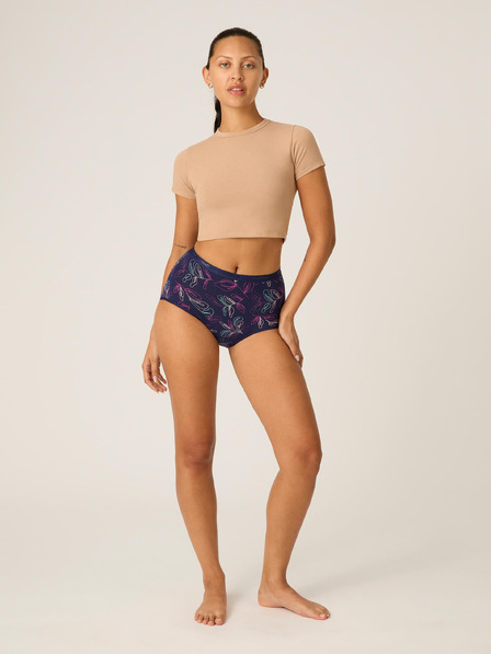 Modibodi Менструални бикини Modibodi Classic Full Brief Moderate-Heavy Passion Vine Navy