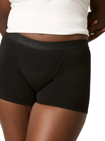 Modibodi Детски менструални бикини Modibodi Teen Hipster Boyshort Super-Overnight Black