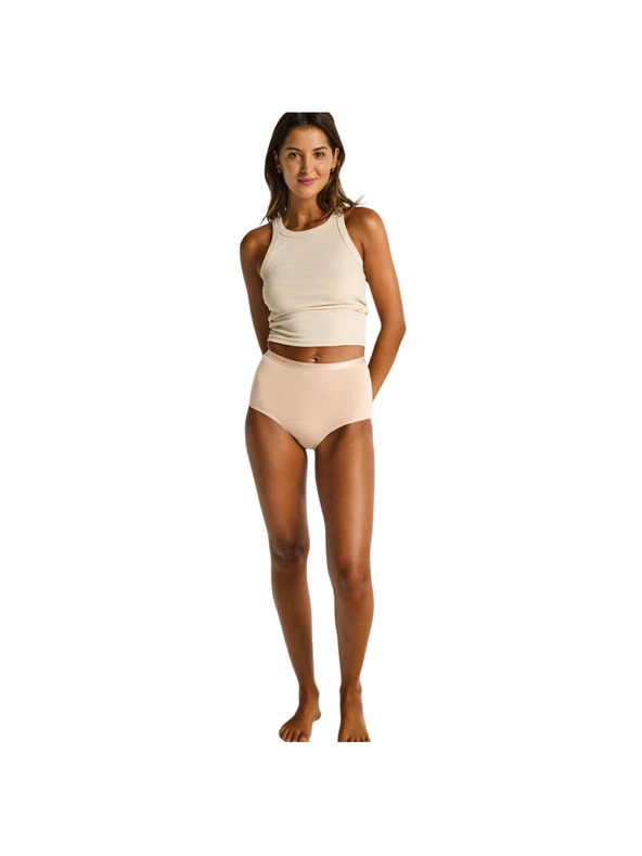 Modibodi Менструални бикини Modibodi Classic Full Brief Light-Moderate Beige