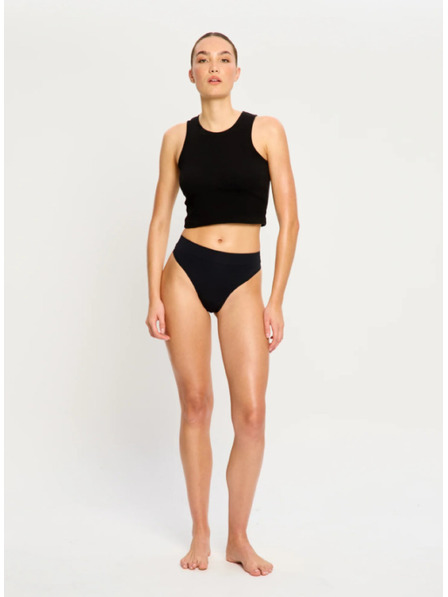 Modibodi Менструални танга Modibodi Modicomfort Seamless Hi Waist Thong Light Black