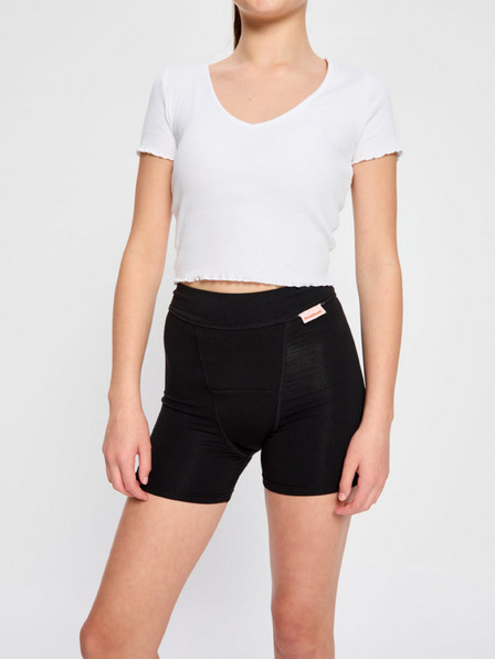 Modibodi Комплект от два - момичешки менструални бикини за сън Modibodi Teen Sleep Short Super Black