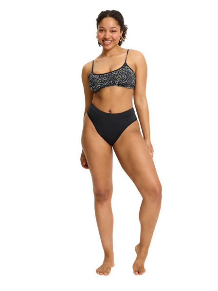 Modibodi Менструални бикини Modibodi Smileyworld Hi Waist Brief Super-Overnight Black