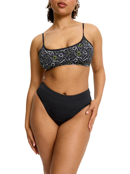Modibodi Менструални бикини Modibodi Smileyworld Hi Waist Brief Super-Overnight Black