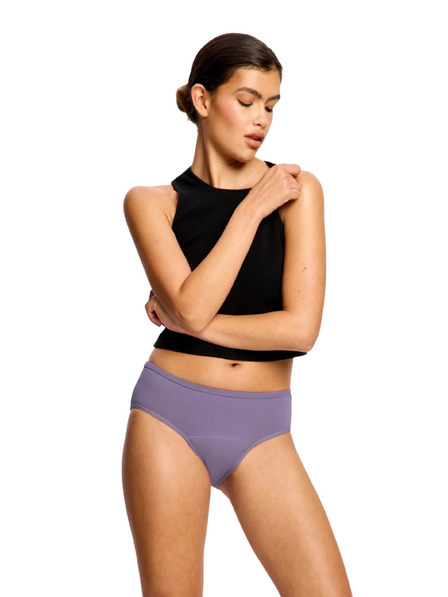 Modibodi Менструални бикини Modibodi Basic Mid-Rise Brief Moderate Purple Tonic