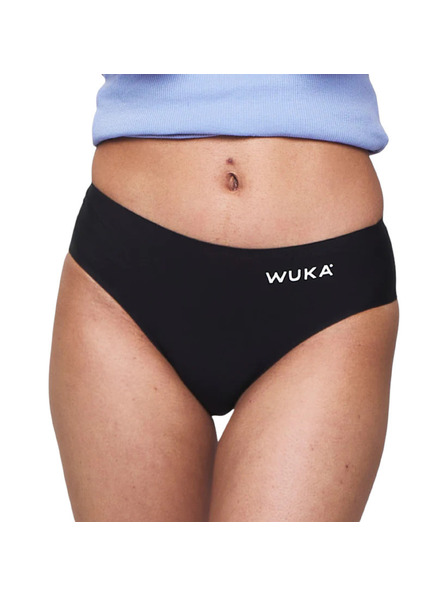 WUKA Детски менструални тесни Wuka Stretch Seamless Heavy Flow безшевни черни