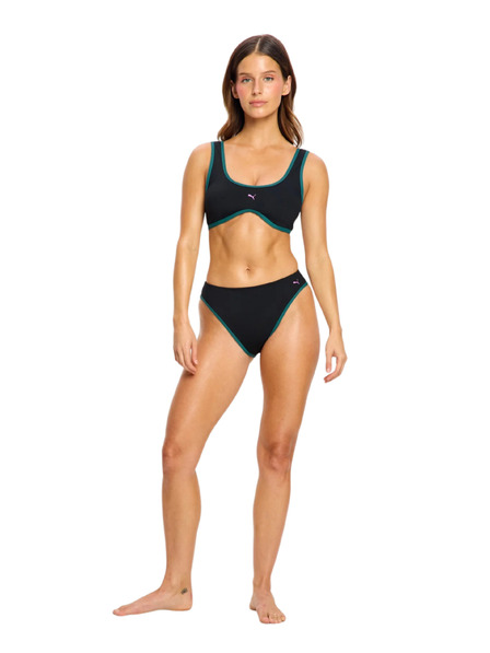 Modibodi Менструални бански Puma & Modibodi Hi-Leg Cheeky Bottom Super Black Orchid долна част