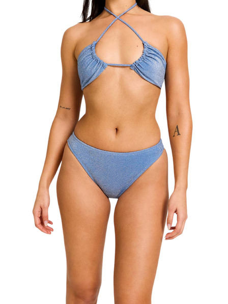 Modibodi Менструални бански костюм Modibodi Shimmer Hi-Leg Cheeky Mineral Blue долна част