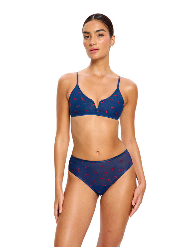 Modibodi Бюстгалтер Modibodi Intimates V Day V-Bralette Navy Chilli