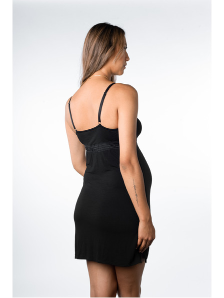 Hotmilk Дамска нощна риза Hotmilk Dream Nightie REGULAR CAP за кърмене черна