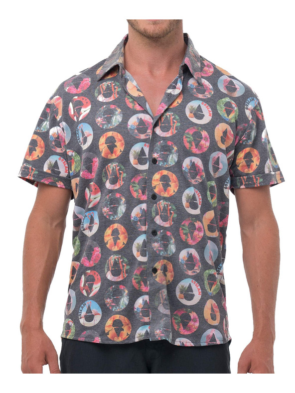 69slam Мъжка риза 69SLAM SPRING POGS