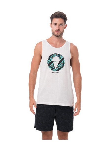 69slam Мъжка тениска 69SLAM GREEN ICE WHITE