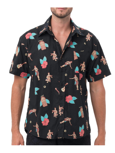 69slam Мъжка риза 69SLAM HAWAIIAN NIGHT
