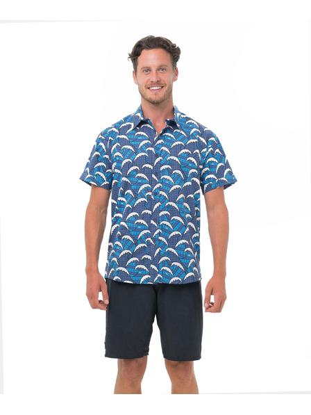 69slam Мъжка риза 69SLAM BATIK WAVE