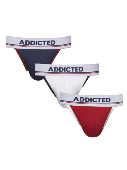 ADDICTED Набор от три - мъжки танга Addicted многоцветни