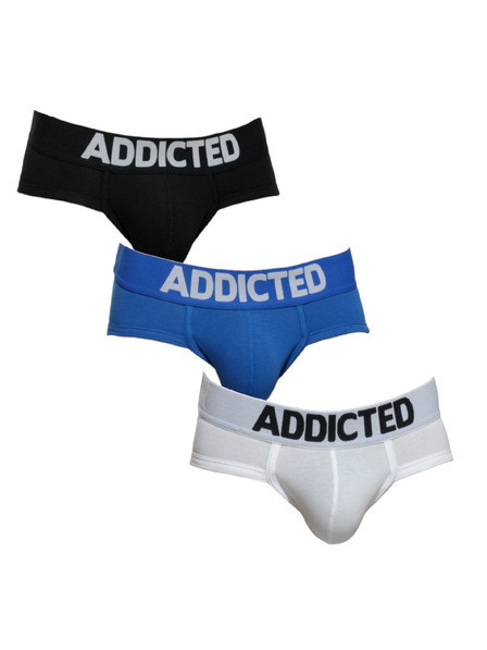 ADDICTED Комплект от три - мъжки слипове Addicted многоцветни