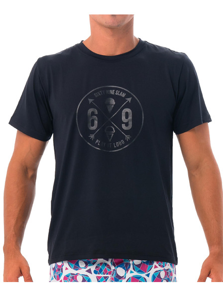 69slam Мъжка тениска 69SLAM CROSS BLACK UPF +30