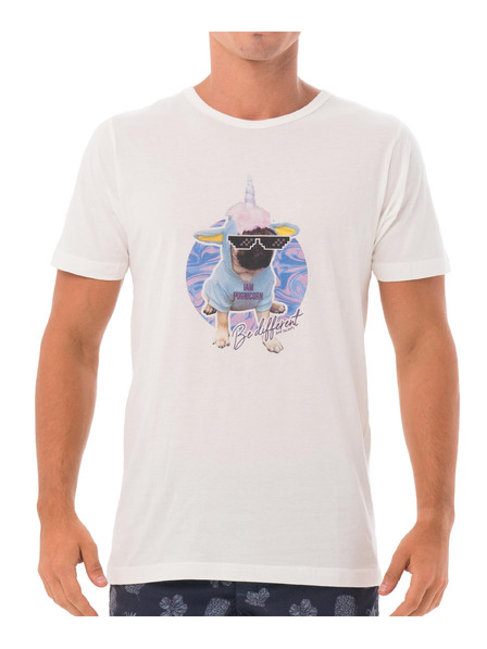 69slam Мъжка тениска 69SLAM PUGNICORN WHITE
