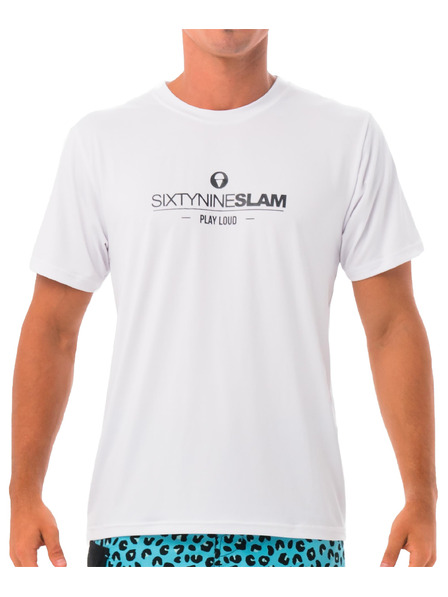 69slam Мъжка тениска 69SLAM TEXTO WHITE UPF +30