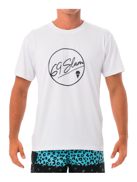 69slam Мъжка тениска 69SLAM BUBBLE WHITE UPF +30