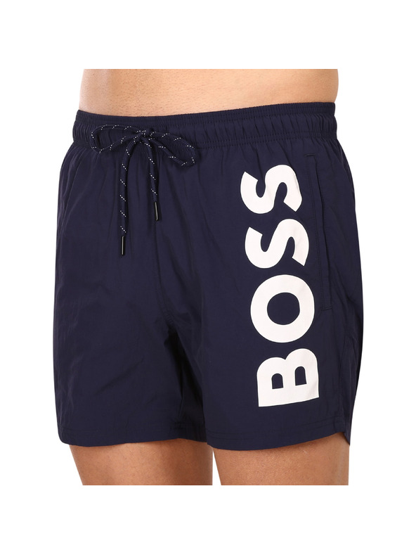 BOSS Тъмносин мъжки бански HUGO BOSS с октопод