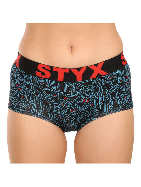 Styx Комплект три - дамски бикини Styx art с крачол многоцветни