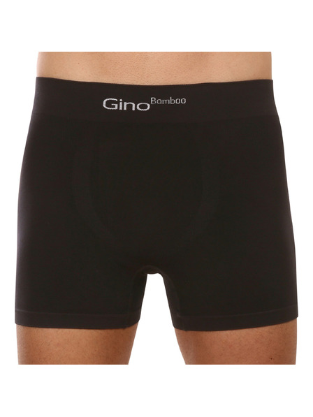 gino Мъжки боксерки Gino без шевове от бамбук Черно