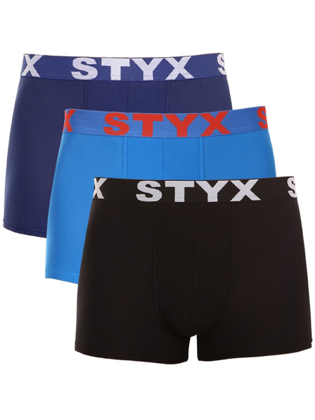Styx Комплект от три - мъжки боксерки Styx спортни ластични многоцветни