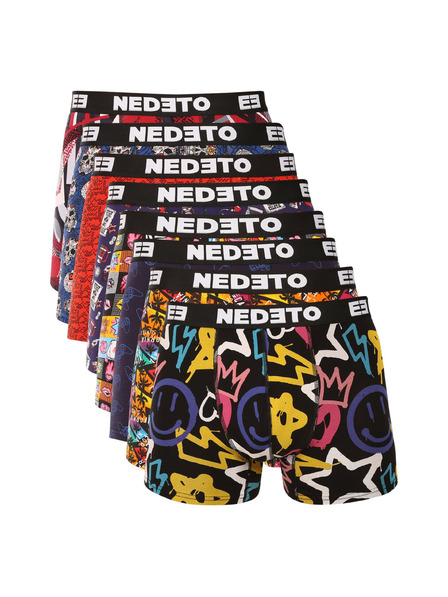 Nedeto Комплект от осем - мъжки боксерки Nedeto многоцветни