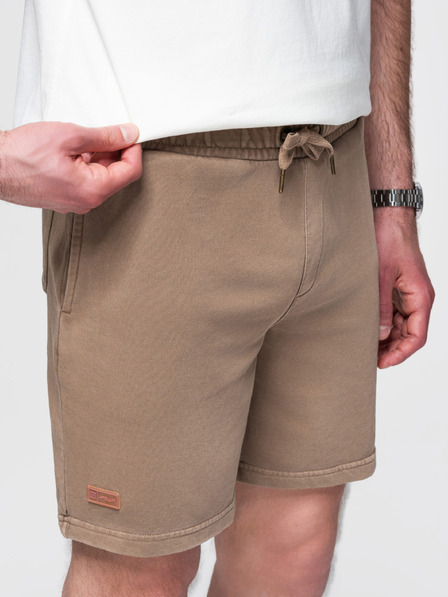 Ombre Clothing Мъжки памучни спортни панталони BASIC brown Ombre Clothing