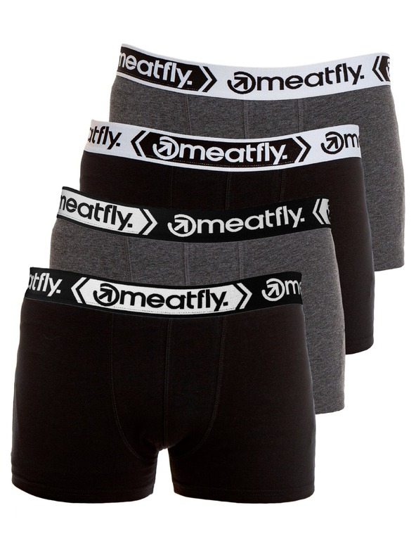 Meatfly Meatfly мъжки боксерки Balboa Boxershorts Four Pack Black/Grey Heather