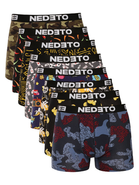 Nedeto Комплект от осем - мъжки боксерки Nedeto многоцветни